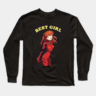 Best Girl Asuka Langley Aesthetic Meme Long Sleeve T-Shirt